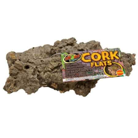 Natural cork flats for reptile habitats, ideal for climbing and hiding.