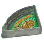 Repti Rock Corner Dish, a durable water and food dish for reptiles, fits perfectly into terrarium co.