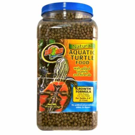 Aquatic turtle food with added vitamins and minerals for healthy growth.