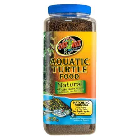 Aquarium turtle food for hatchlings with vitamins and minerals, 15 oz.