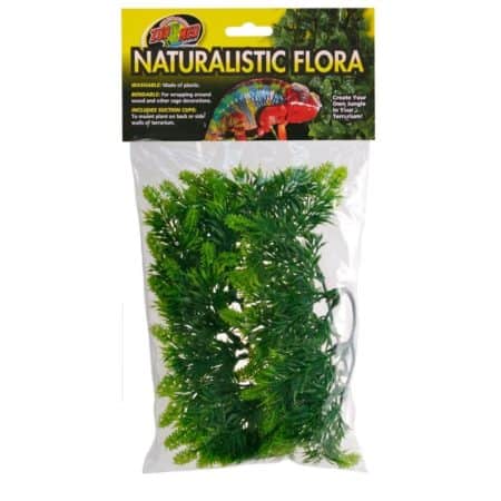 Realistic Malaysian Fern artificial plant for reptile habitats and terrarium decor.