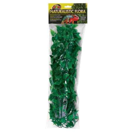 Green plastic vine plant for reptile terrariums and habitats.