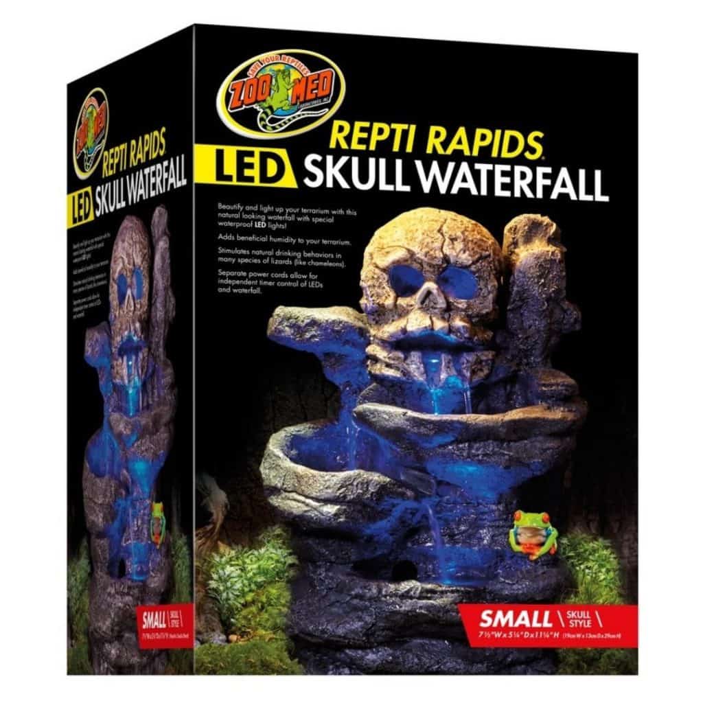 Zoo Med ReptiRapids Skull LED Waterfall Underground Reptiles