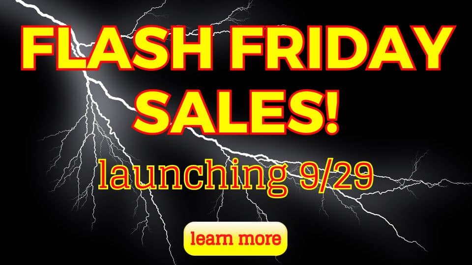 Flash Friday Sales Launching 9/29