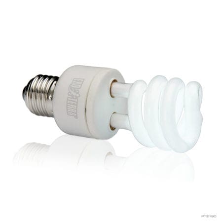 Spiral-shaped reptile heat bulb for terrariums and enclosures.