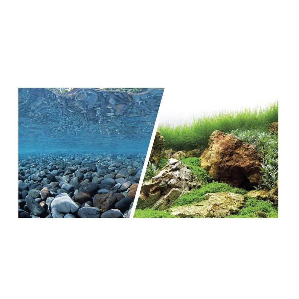 Marina Precut Background - River Rock / Sea Green