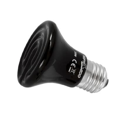 Reptile heat lamp bulb for terrariums, ideal for maintaining proper temperature.