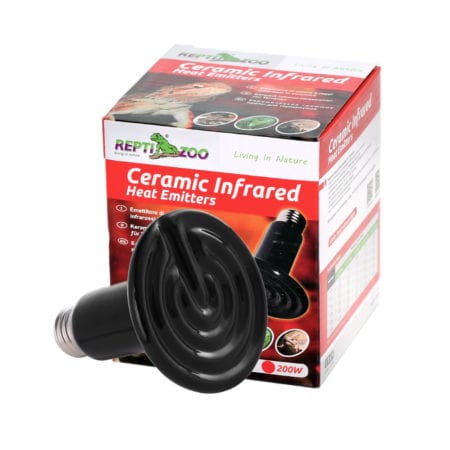 Infrared ceramic heat emitter for reptile terrariums and enclosures. Provides natural heat and warmt.