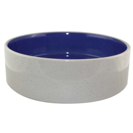 Reptile water dish with a white exterior and blue interior, ideal for terrariums and reptile habitat.
