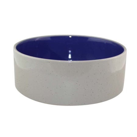 Reptile water dish with a white exterior and blue interior, ideal for terrariums and reptile habitat.