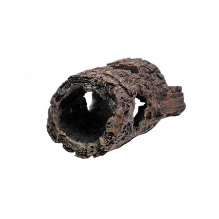 Hollow wooden branch suitable for reptiles and amphibians, providing a natural hiding spot and climb.