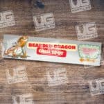 Bearded Dragon tank tag with "Chill Spot" label and member sign.