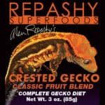 Reptile food for crested geckos, featuring a nutritious fruit blend for healthy growth.