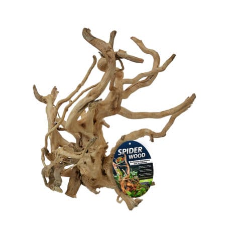Natural spider wood driftwood for reptile enclosures and aquariums.