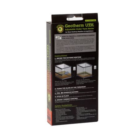 Reptile tank heater with adjustable thermostat for safe, efficient heat source. Suitable for amphibi.