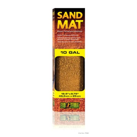 10-gallon desert sand mat for reptile terrariums, ideal for desert habitat setups.