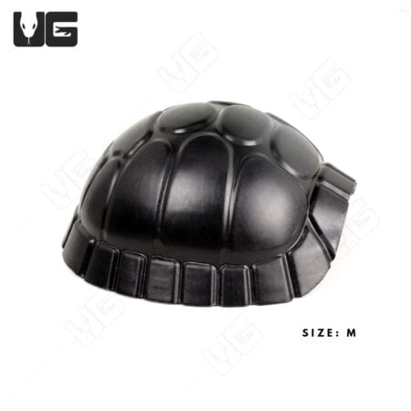 Black reptile hide with textured surface for small to medium reptiles.