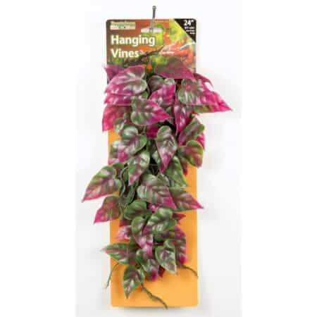 Artificial hanging vines for reptile terrariums and enclosures.